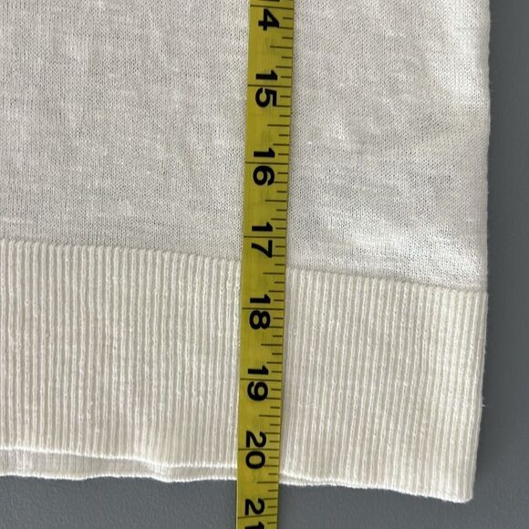 Banana Republic White Linen Blend V-Neck Sweater Size XS - Picture 6 of 6